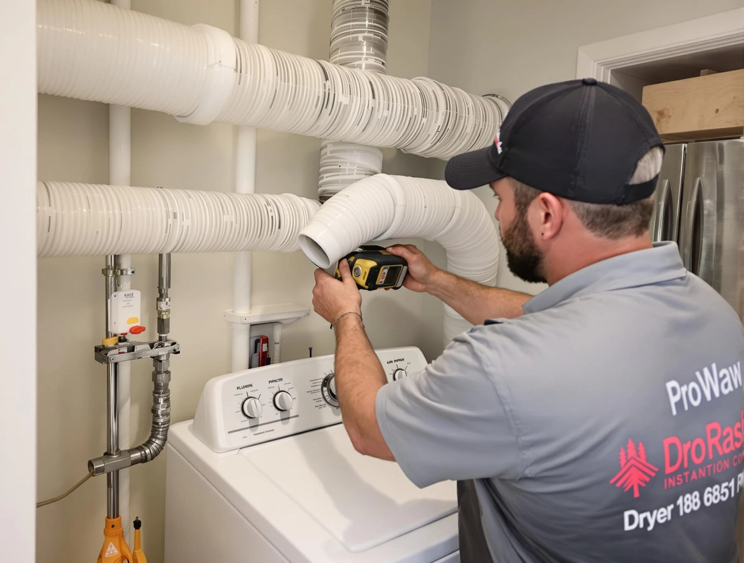 Professional dryer vent hose installation by Revere Dryer Vent Cleaning in Revere